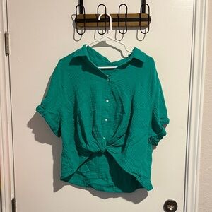 Universal Thread Green Button-Down Shirt